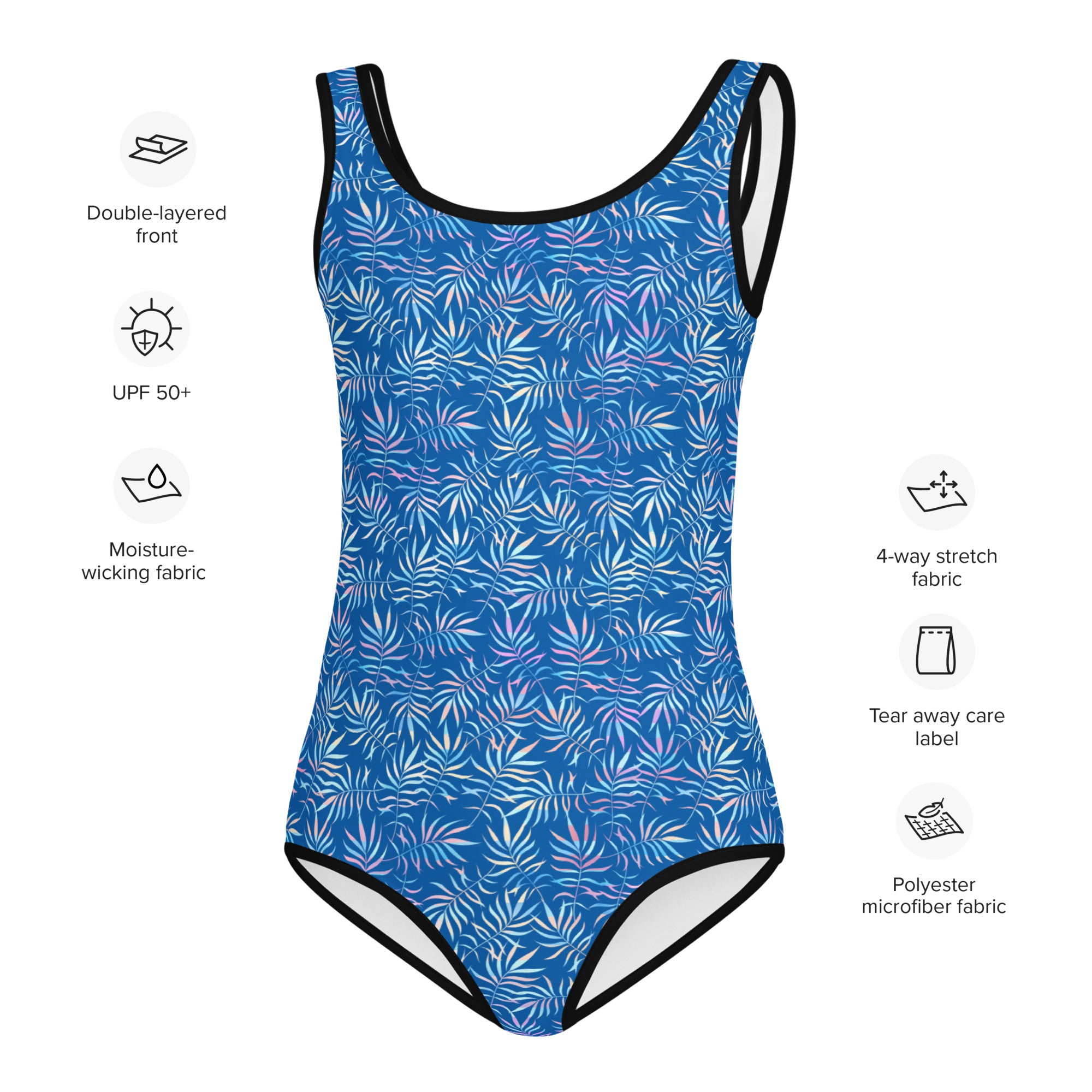 Kids Swimsuit- Summer Tropical Leafs