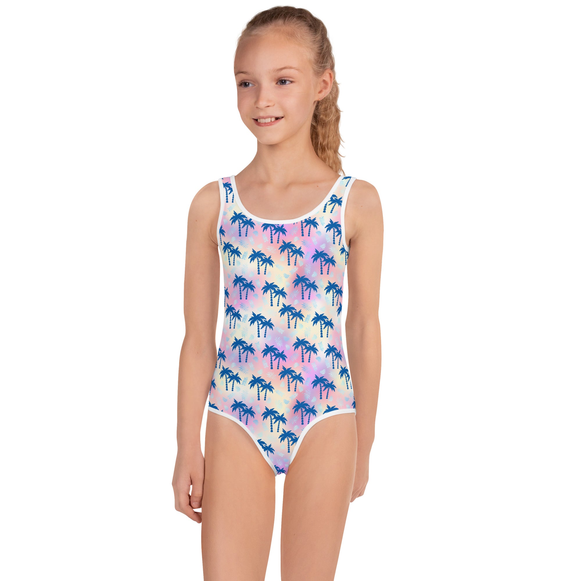 Kids Swimsuit- Summer Palm trees