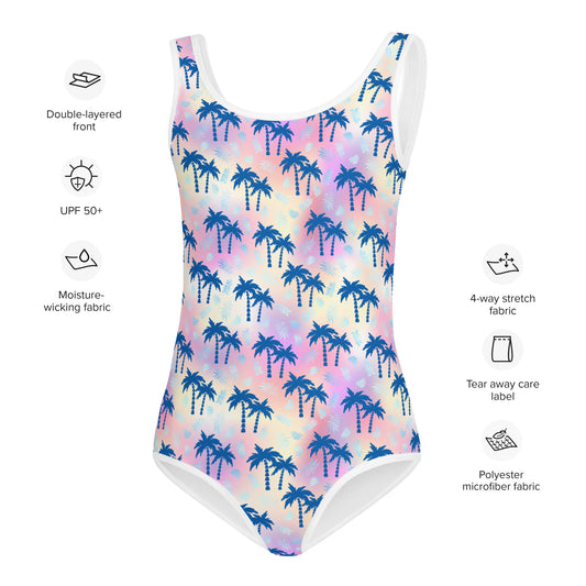 Kids Swimsuit- Summer Palm trees