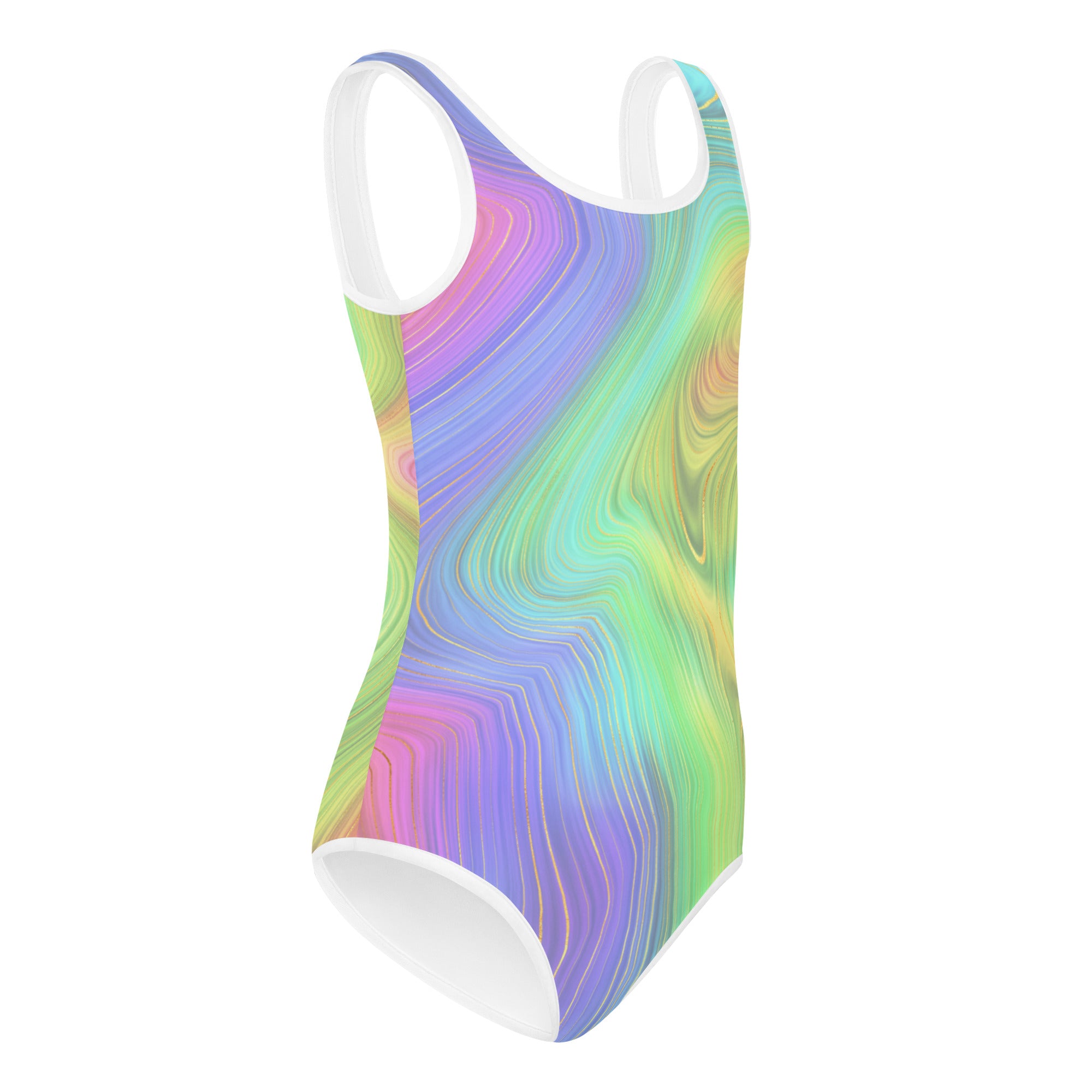 Kids Swimsuit- Rainbow Yellow