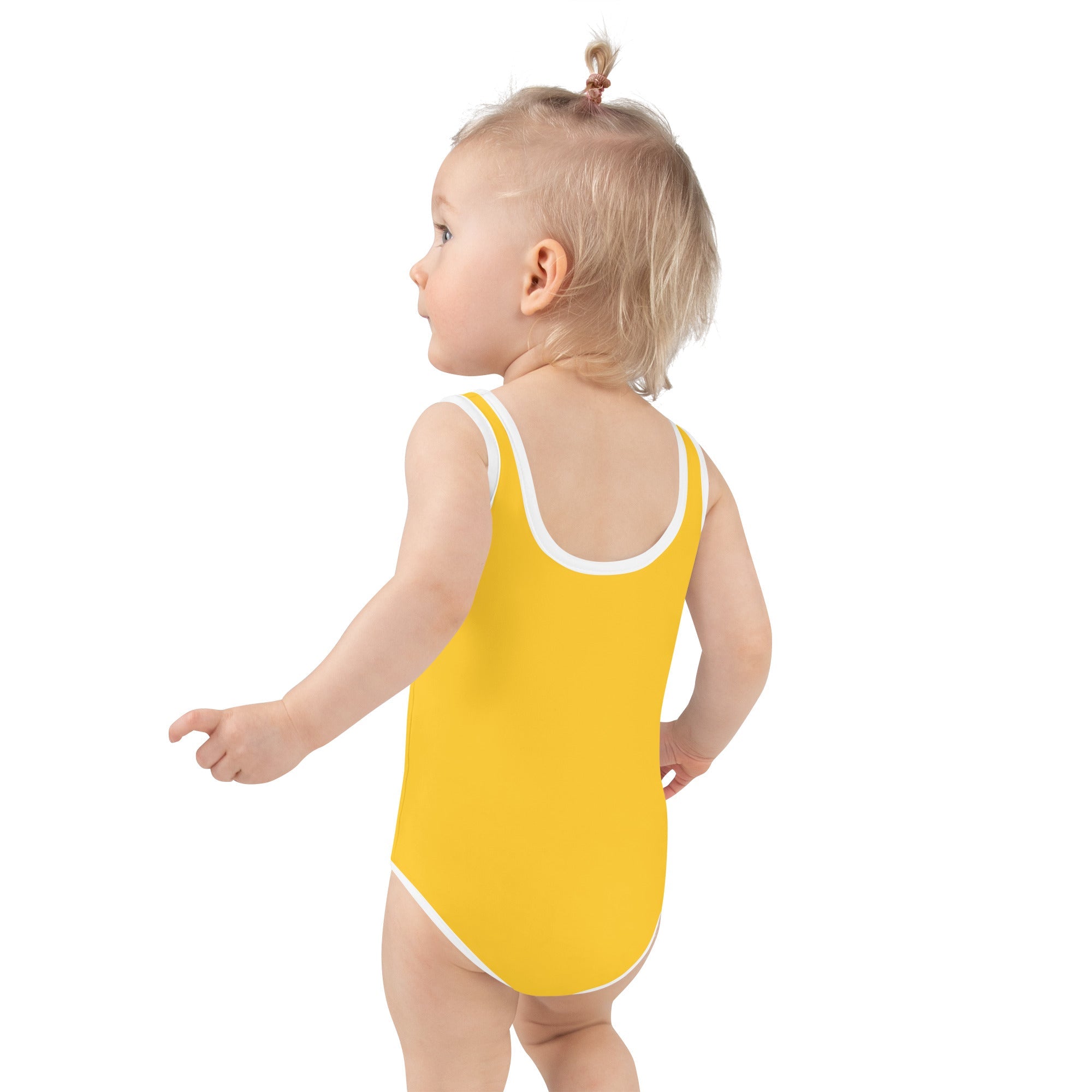 All - Over Print Kids Swimsuit - Yellow - Klip Clop