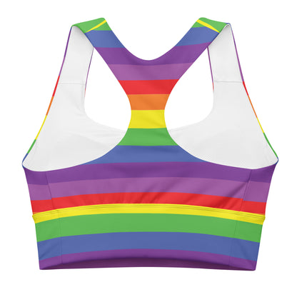 Longline sports bra- Pride Rainbow
