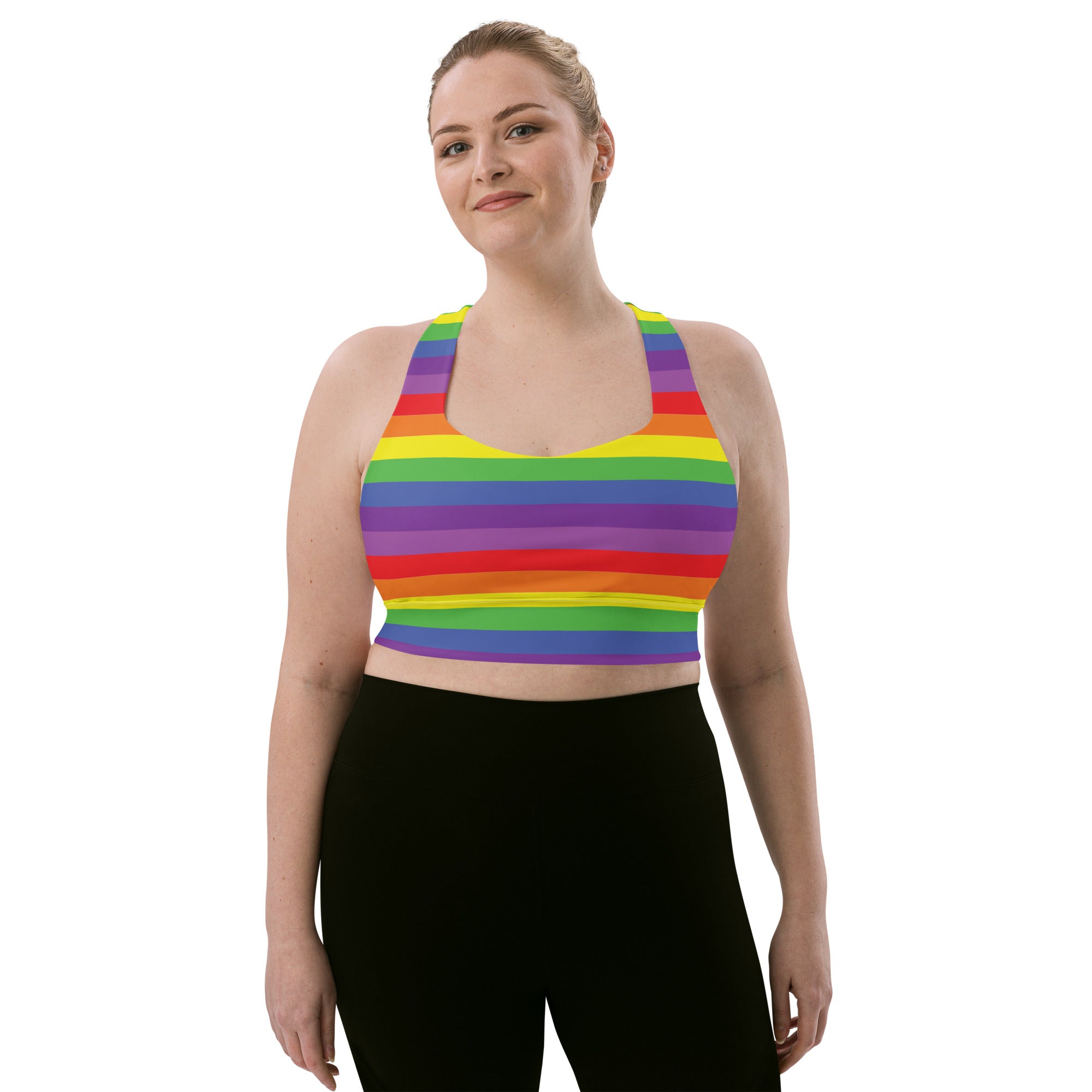 Longline sports bra- Pride Rainbow