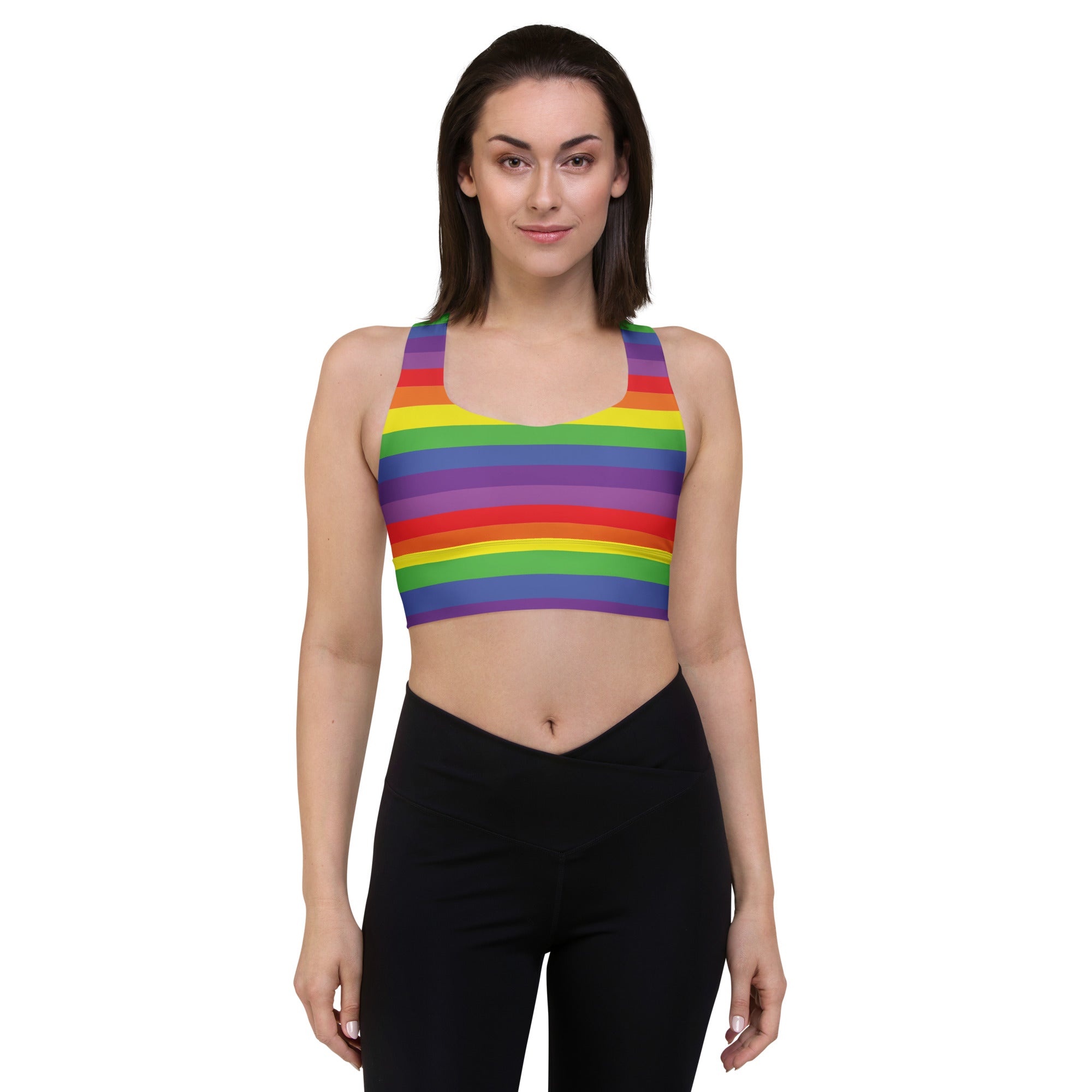 Longline sports bra- Pride Rainbow