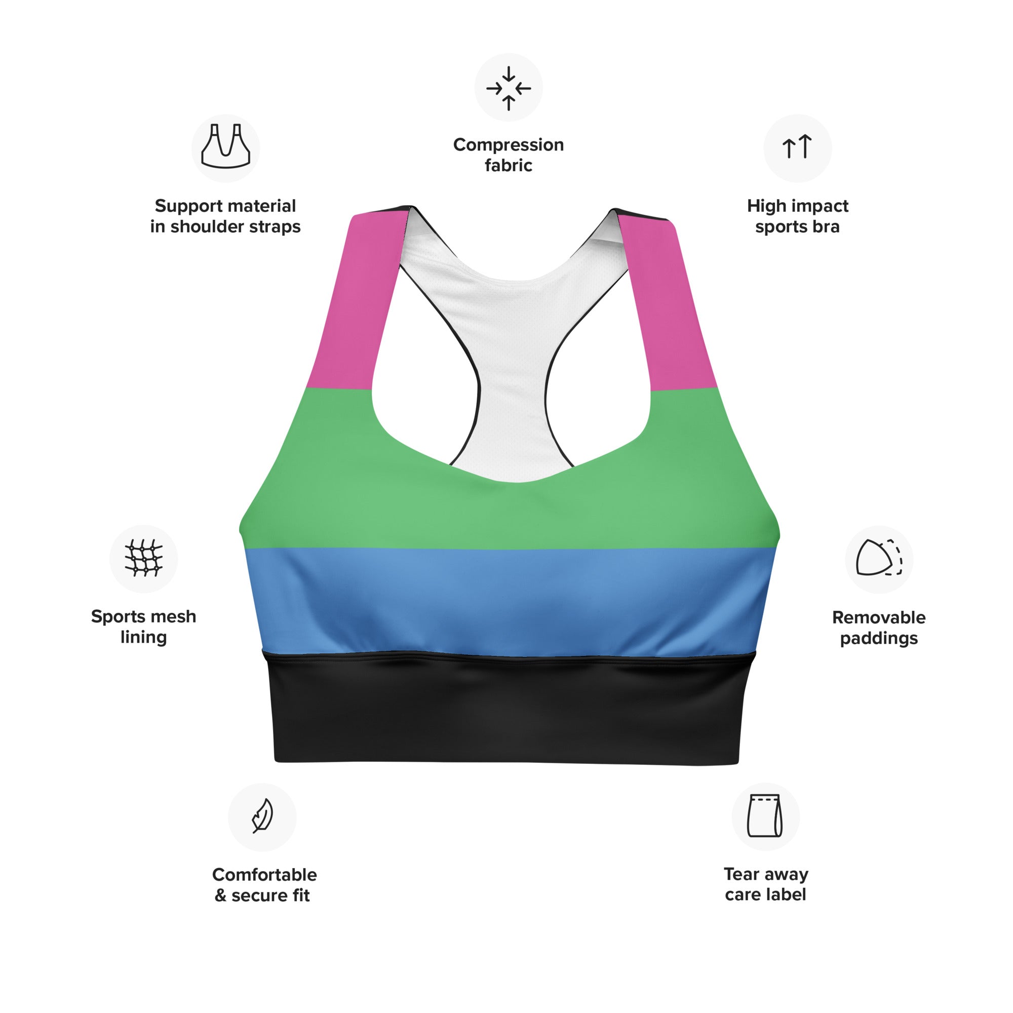 Longline sports bra- Polysexual