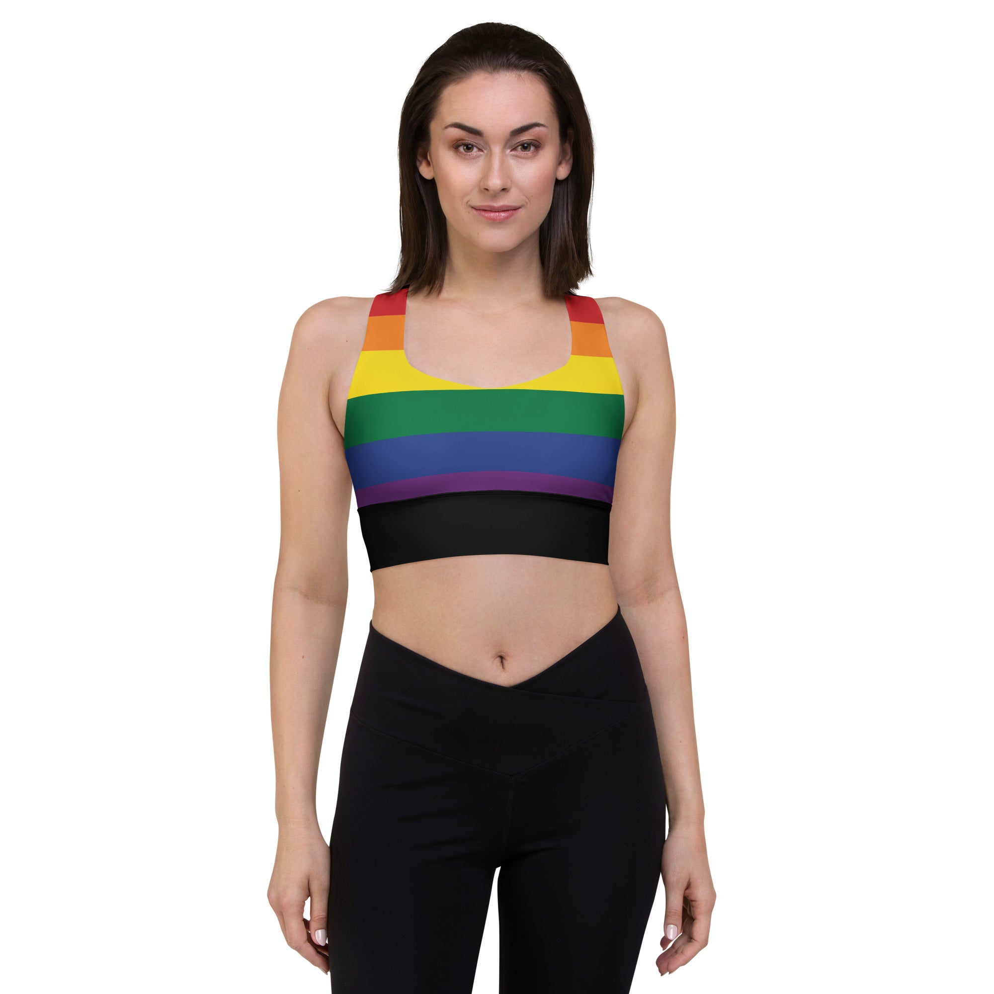 Longline sports bra- Pride Rainbow