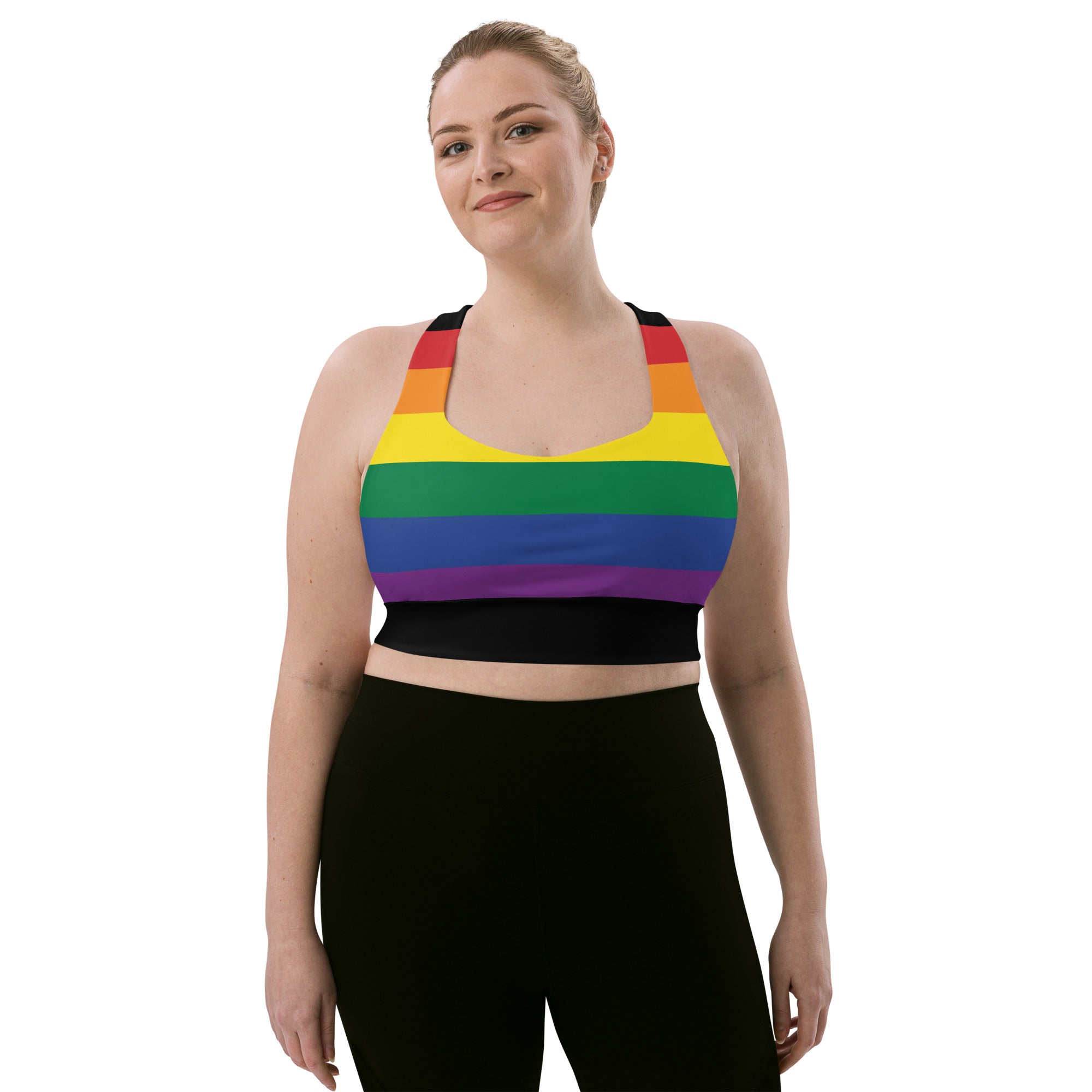 Longline sports bra- Pride Rainbow