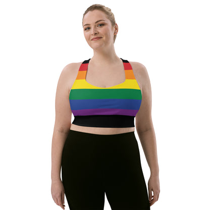 Longline sports bra- Pride Rainbow