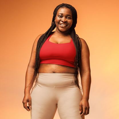 Longline sports bra- Alizarin