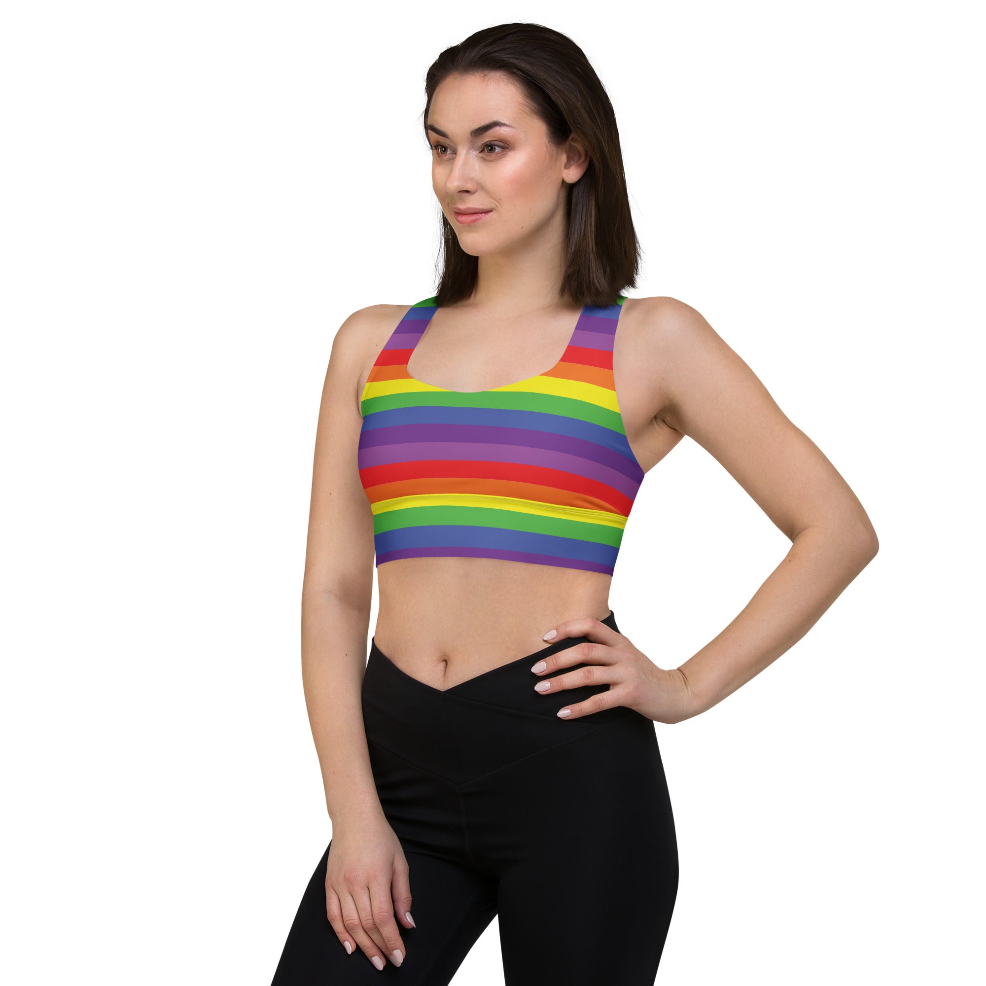 Longline sports bra- Pride Rainbow