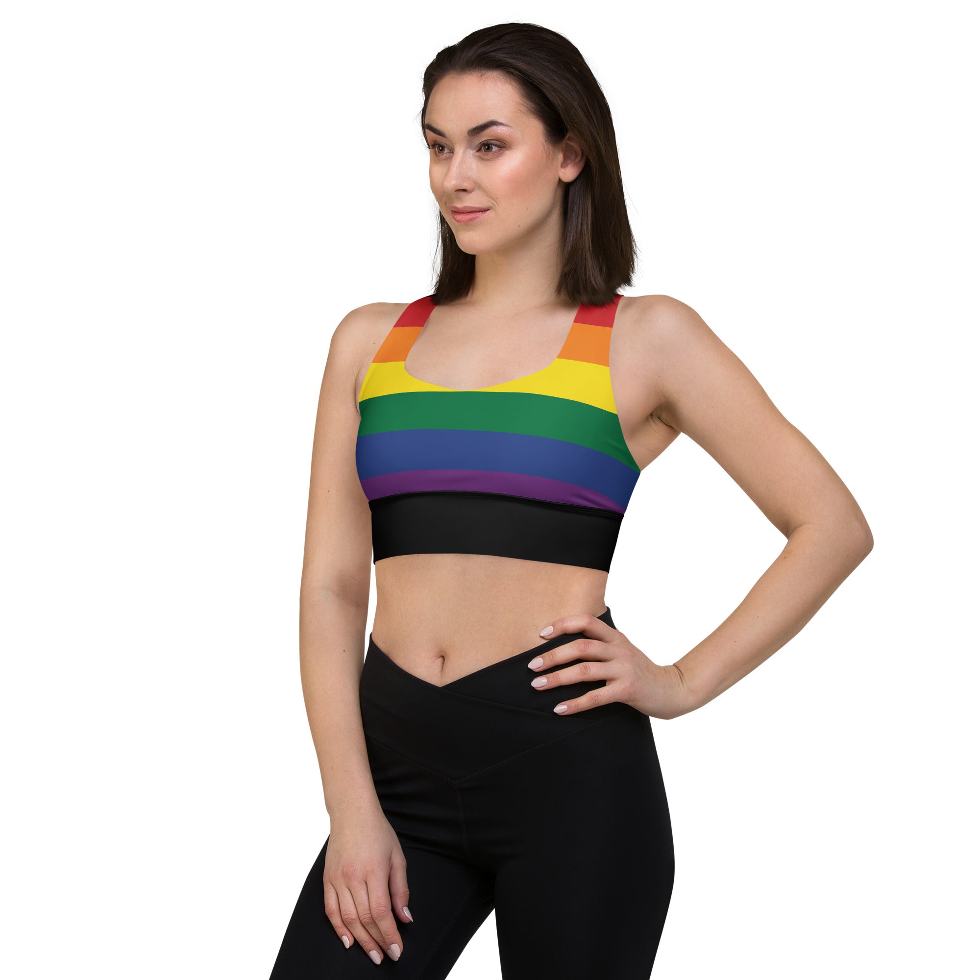 Longline sports bra- Pride Rainbow