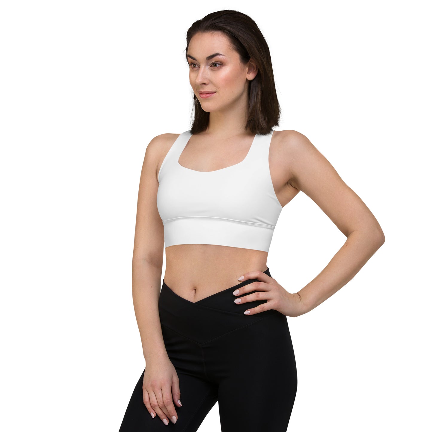Longline sports bra- White