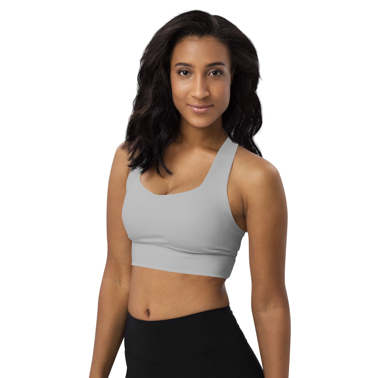 Longline sports bra- Silver