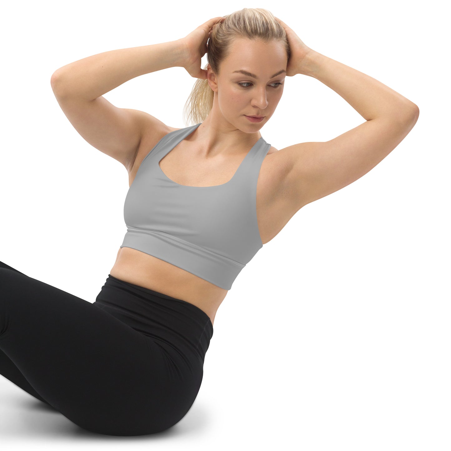 Longline sports bra- Silver