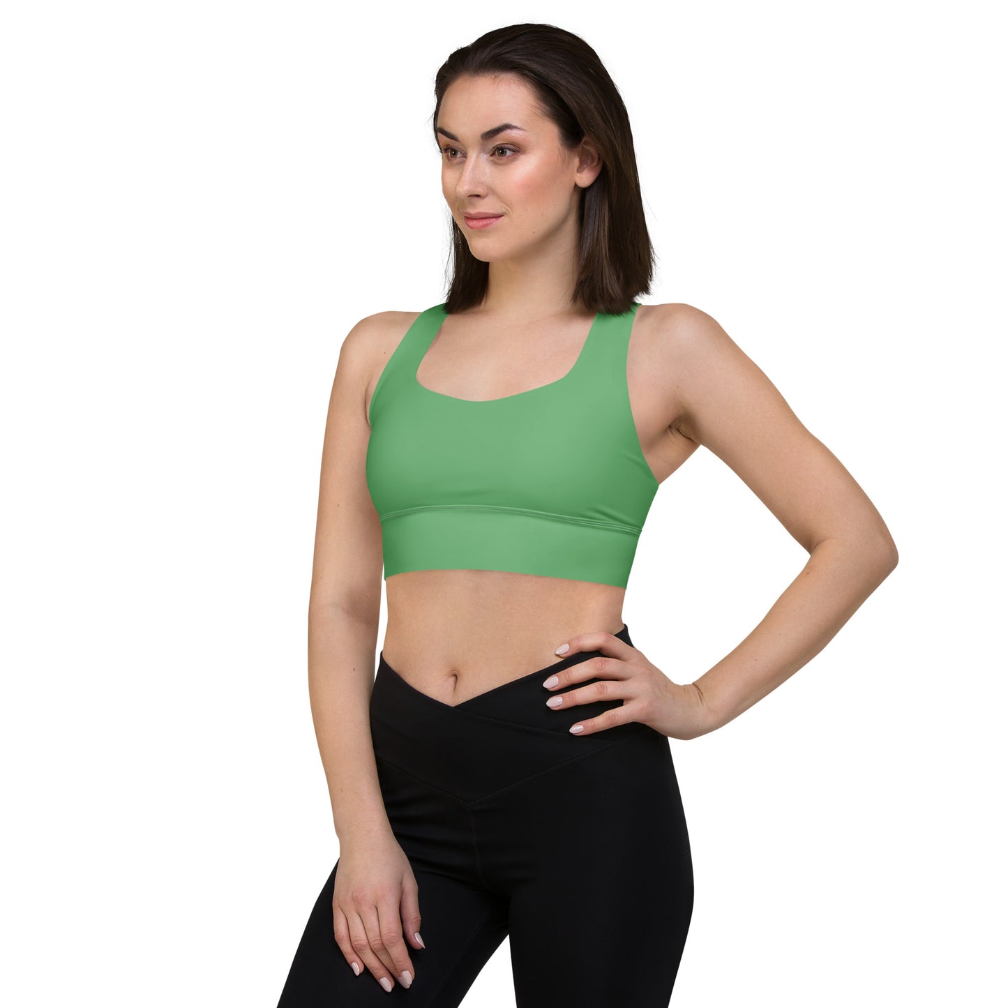 Longline sports bra- Bay Leaf