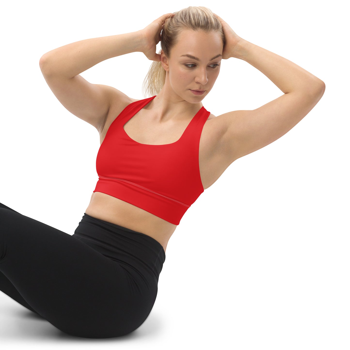 Longline sports bra- Alizarin