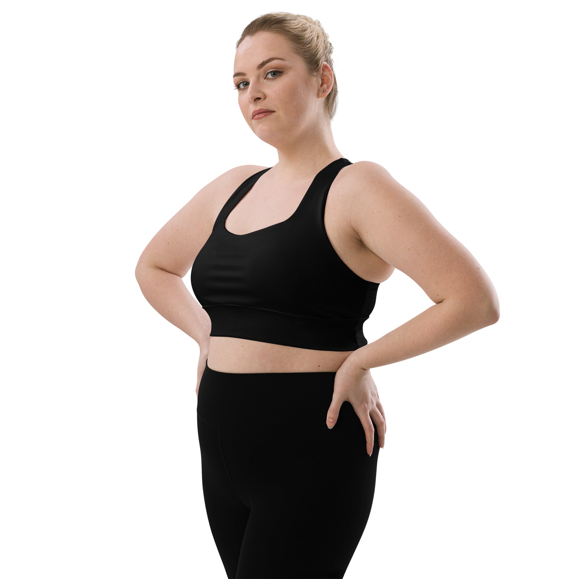 Longline sports bra- Black