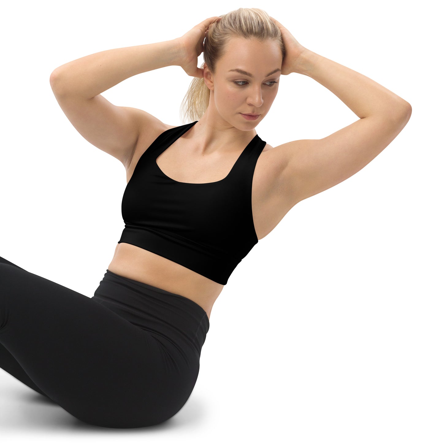 Longline sports bra- Black