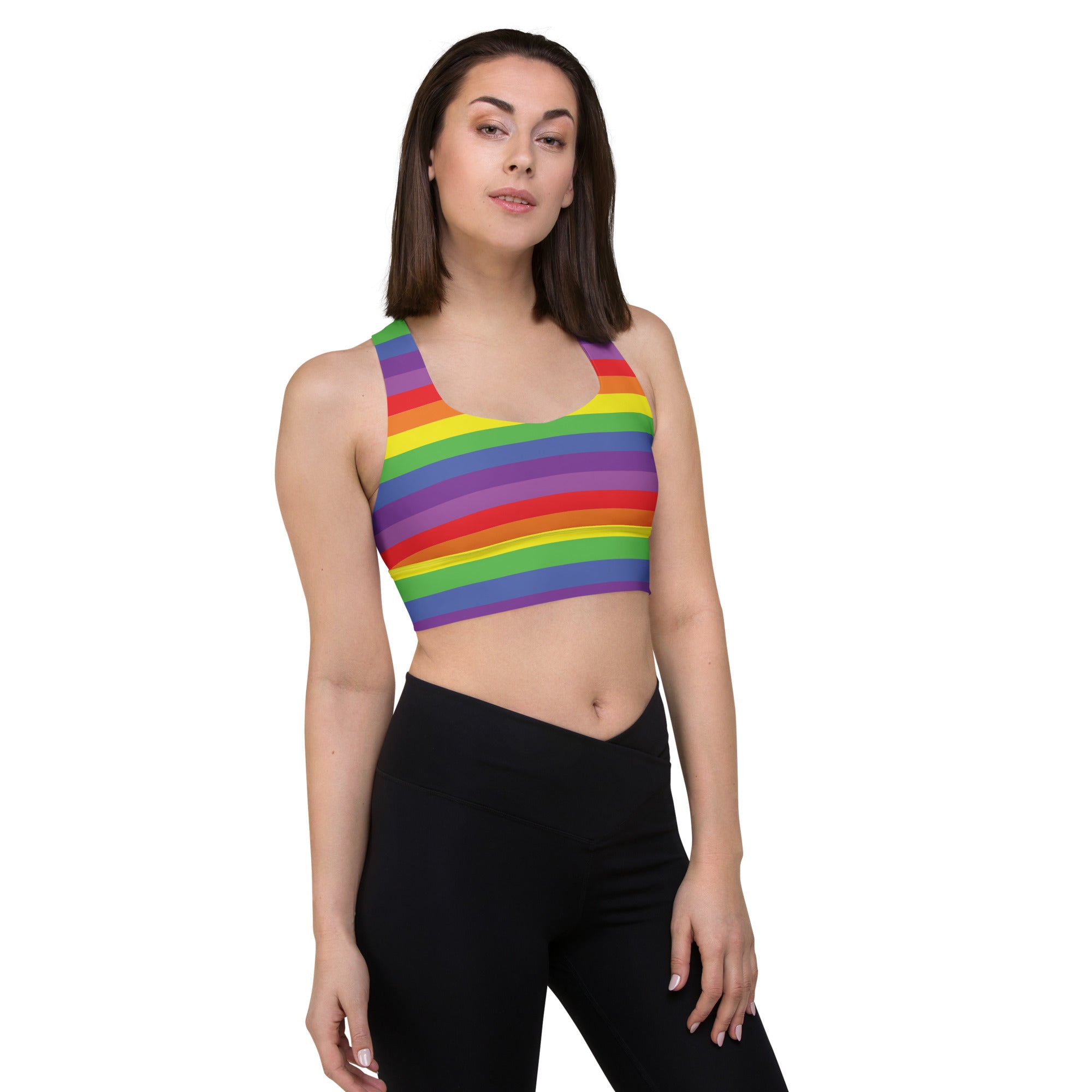 Longline sports bra- Pride Rainbow