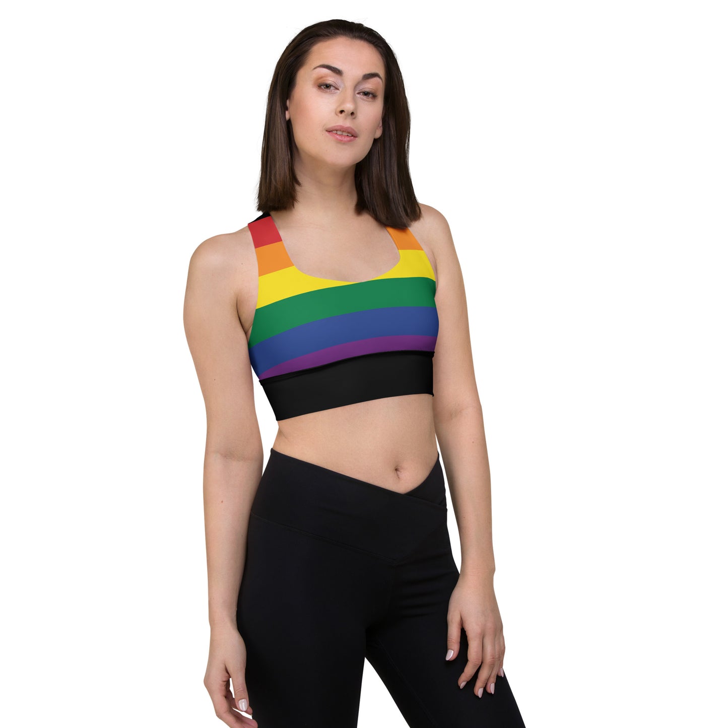 Longline sports bra- Pride Rainbow
