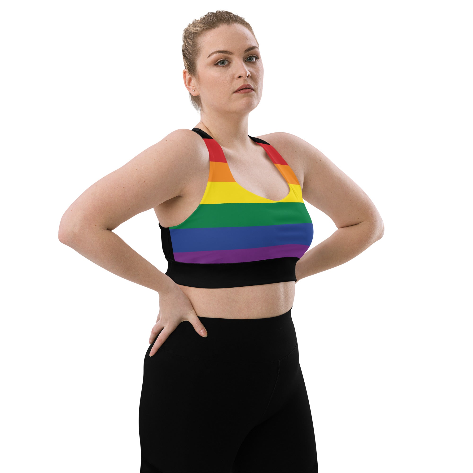 Longline sports bra- Pride Rainbow