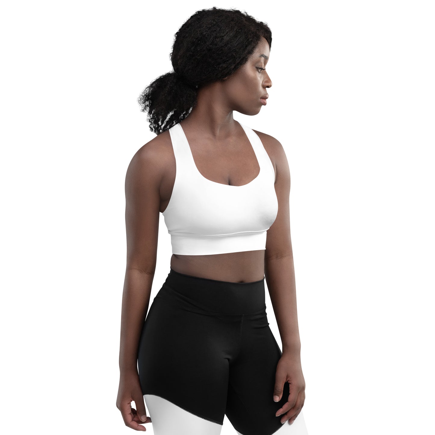 Longline sports bra- White