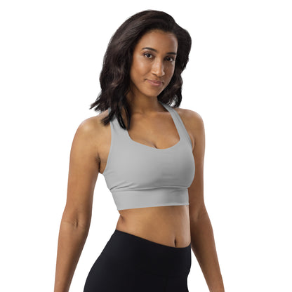Longline sports bra- Silver