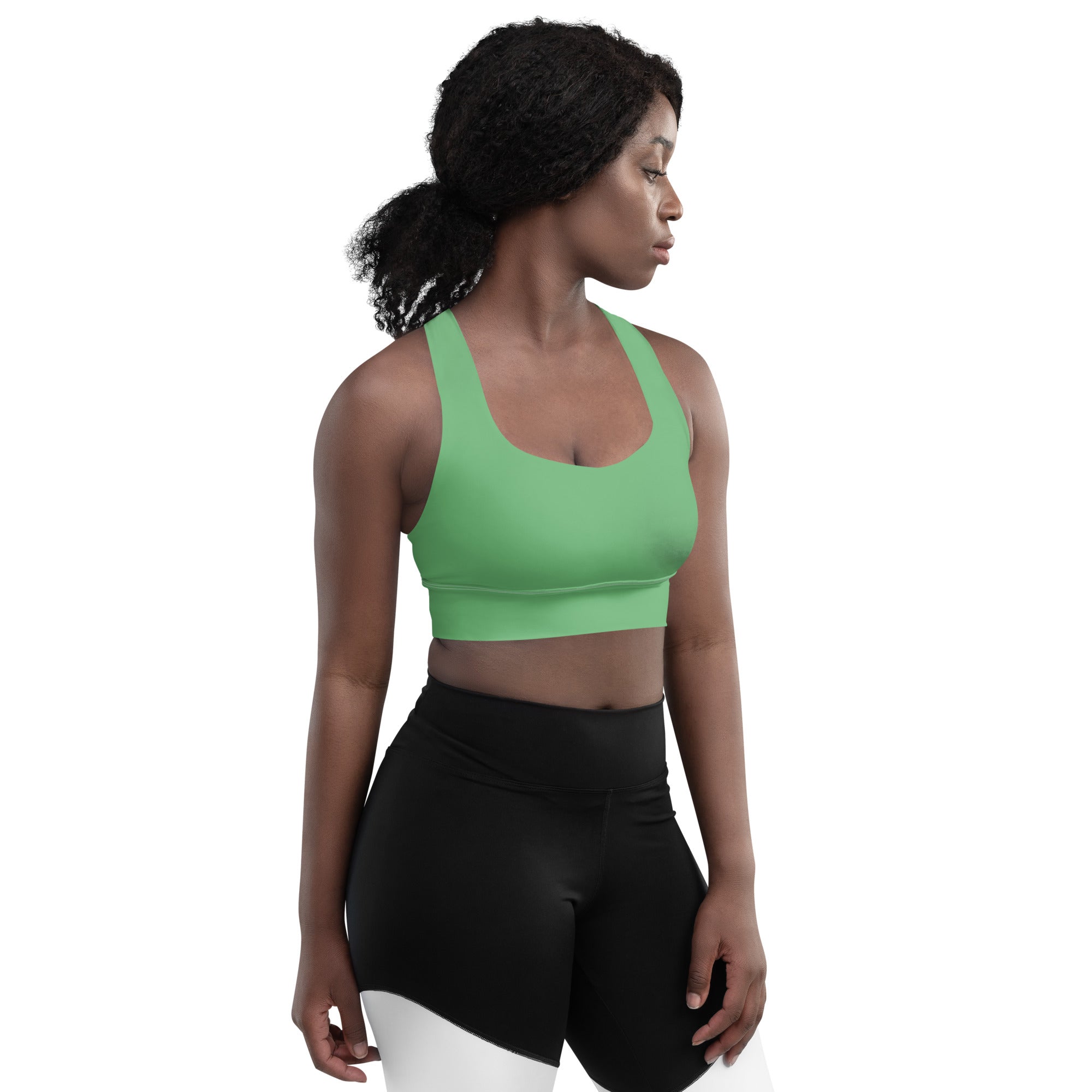 Longline sports bra- Bay Leaf