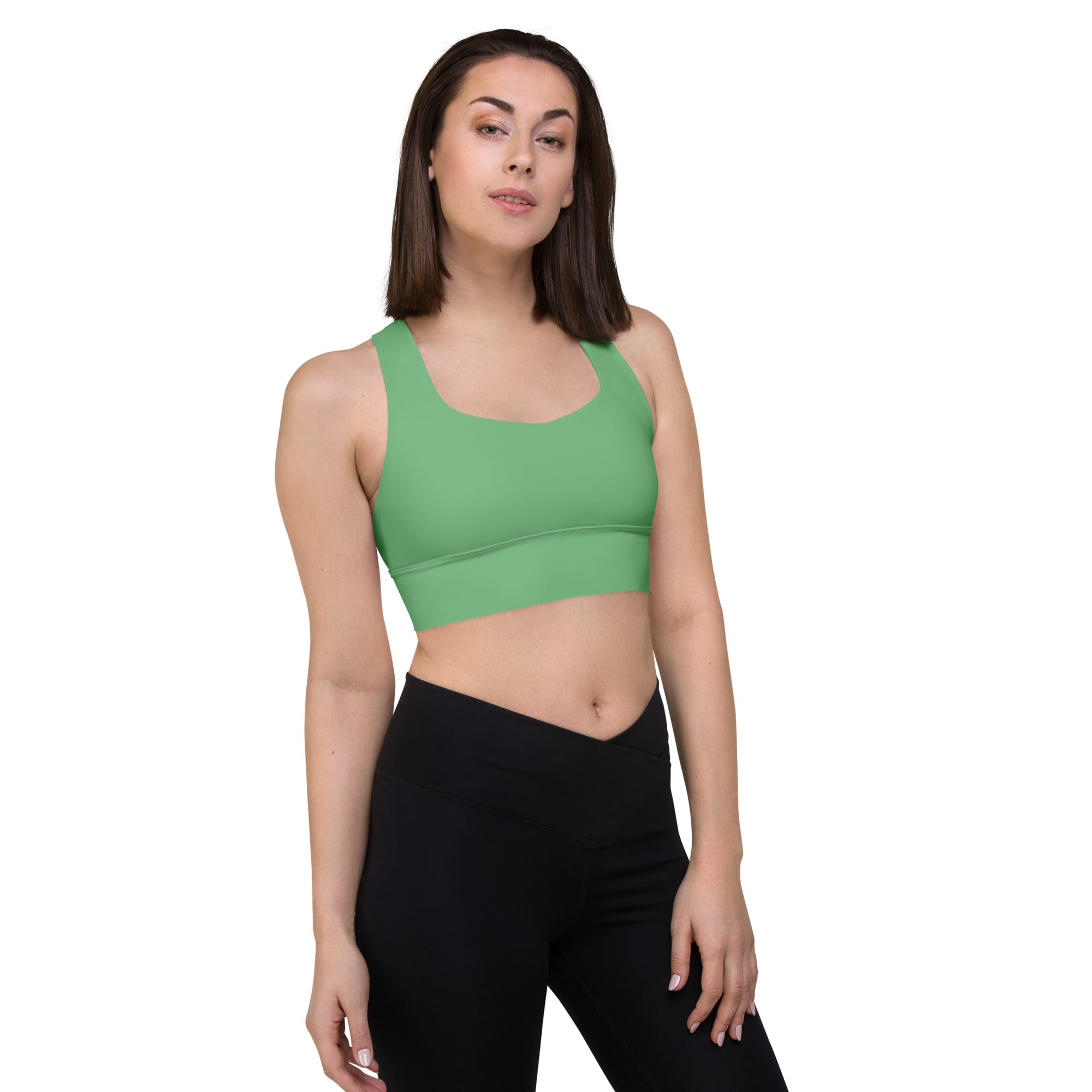 Longline sports bra- Bay Leaf