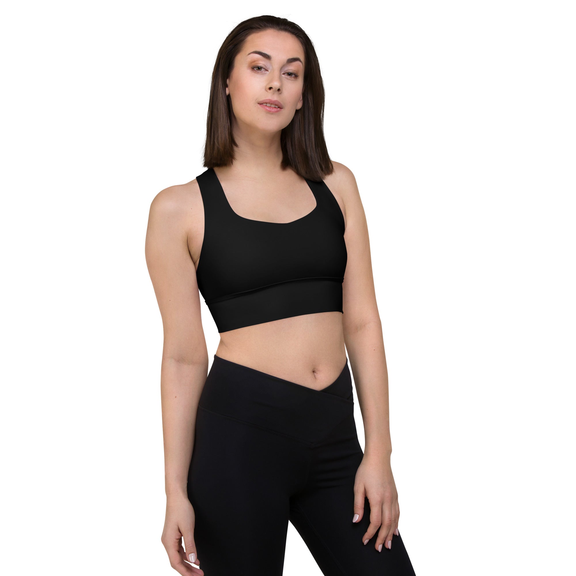 Longline sports bra- Black