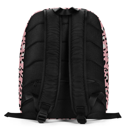 Minimalist Backpack- Leopard print Baby Pink