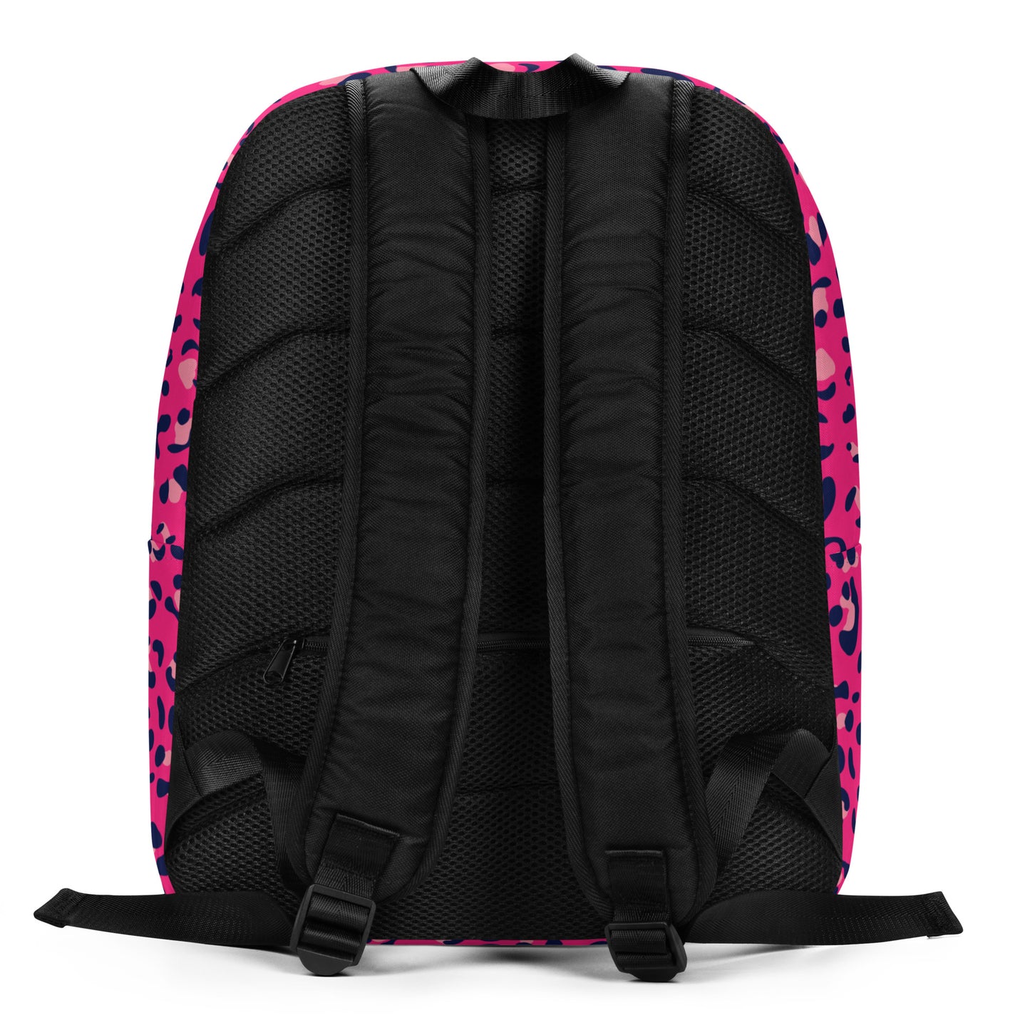 Minimalist Backpack- Leopard Print Dark Pink