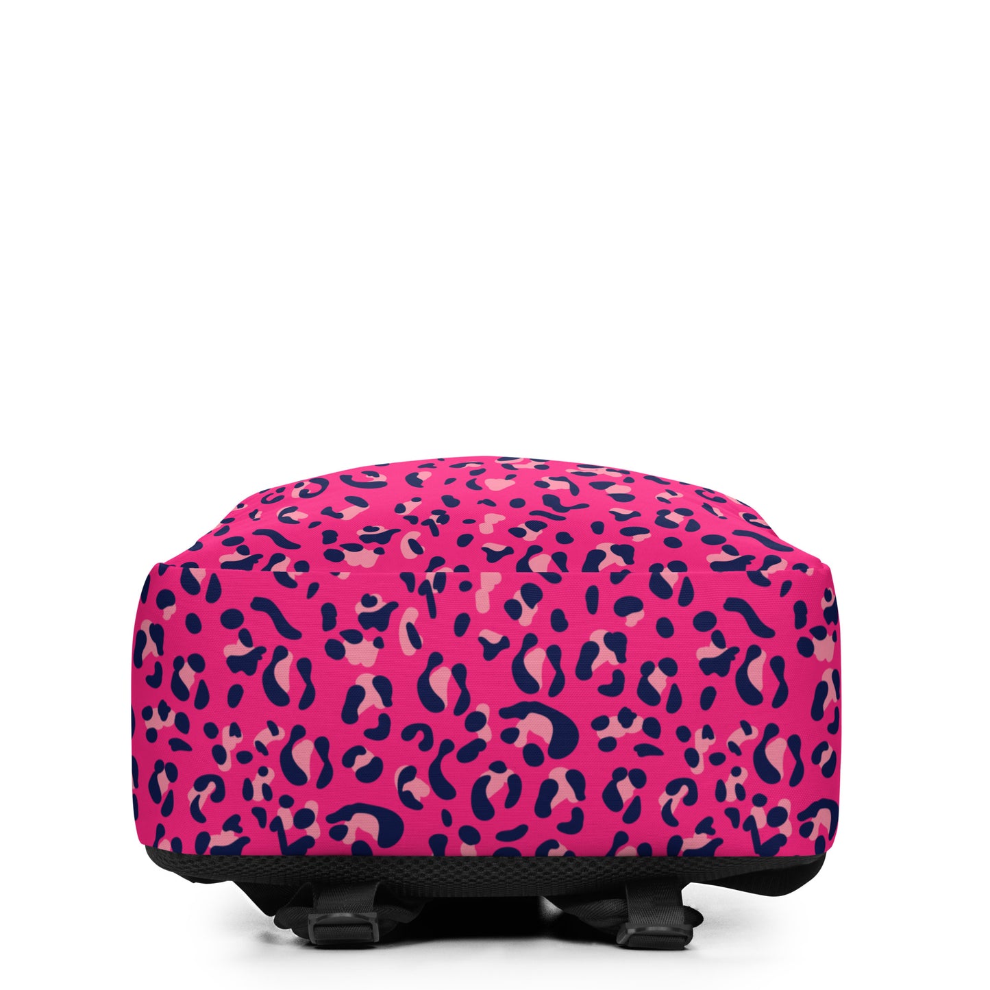 Minimalist Backpack- Leopard Print Dark Pink