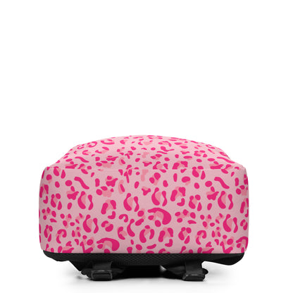 Minimalist Backpack- Leopard Print Light Light Pink