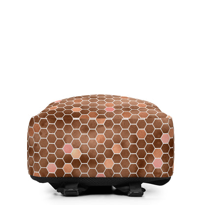 Minimalist Backpack- Honeycomb Brown
