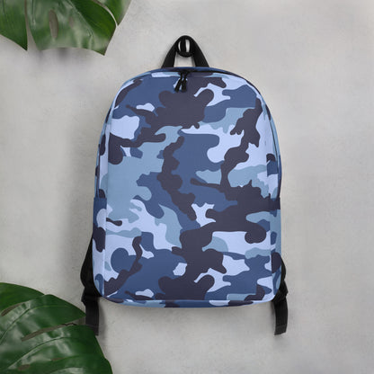 Minimalist Backpack- Camo Blue And Black