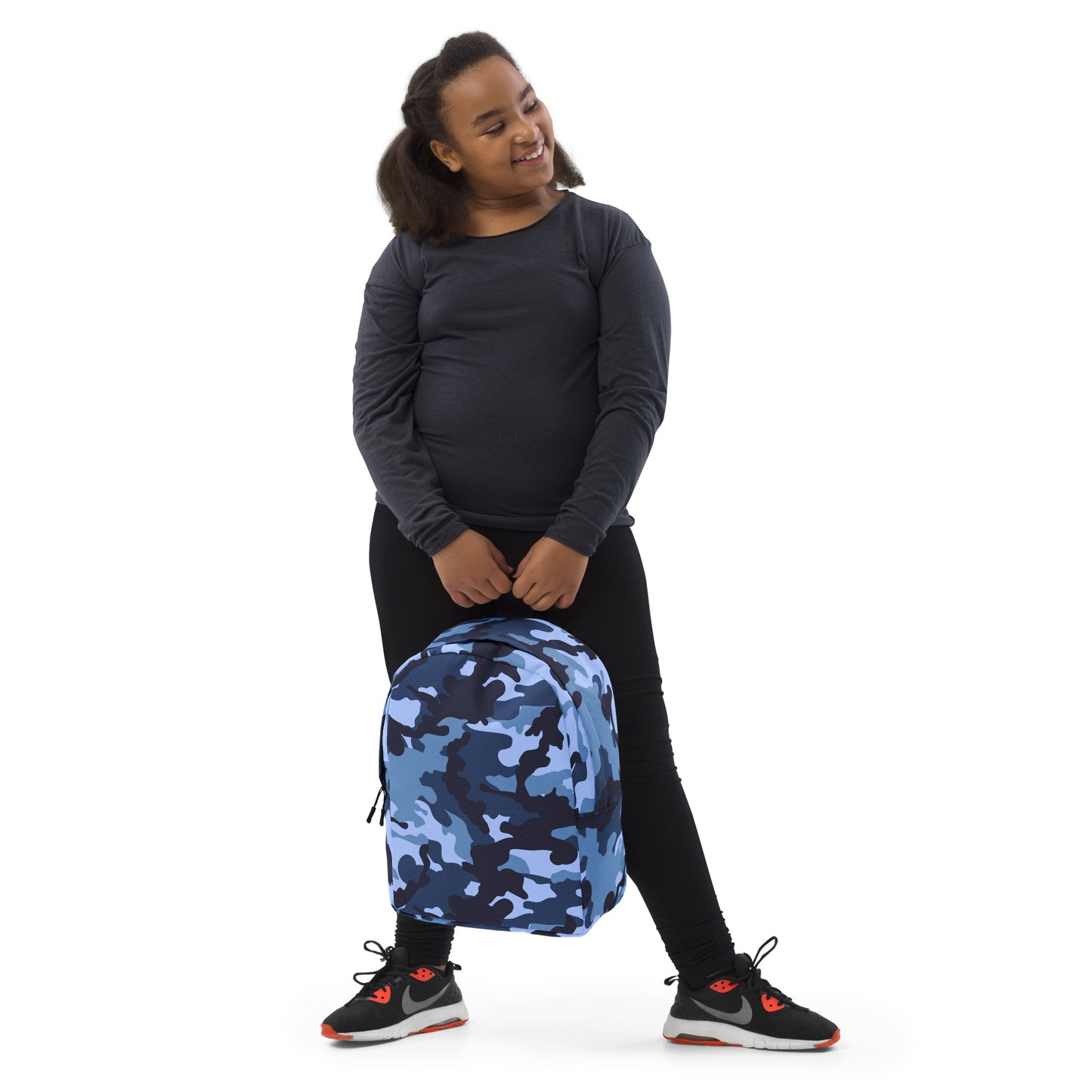 Minimalist Backpack- Camo Blue And Black