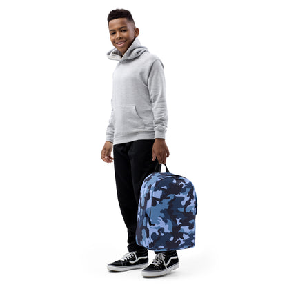 Minimalist Backpack- Camo Blue And Black