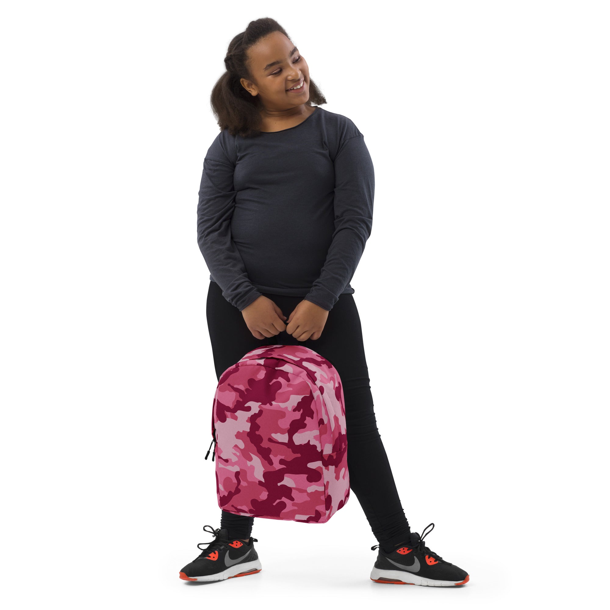 Minimalist Backpack- Camo Dark Pink