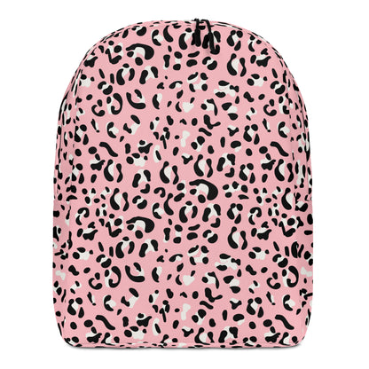 Minimalist Backpack- Leopard print Baby Pink