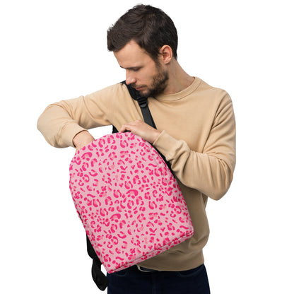 Minimalist Backpack- Leopard Print Light Light Pink