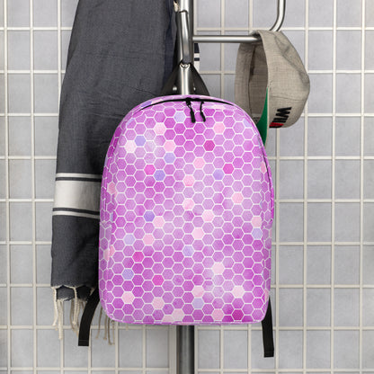 Minimalist Backpack- Honeycomb Pink