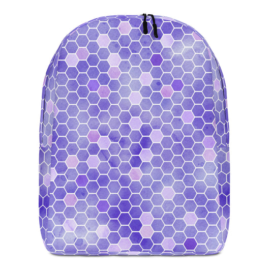 Minimalist Backpack- Honeycomb Purple