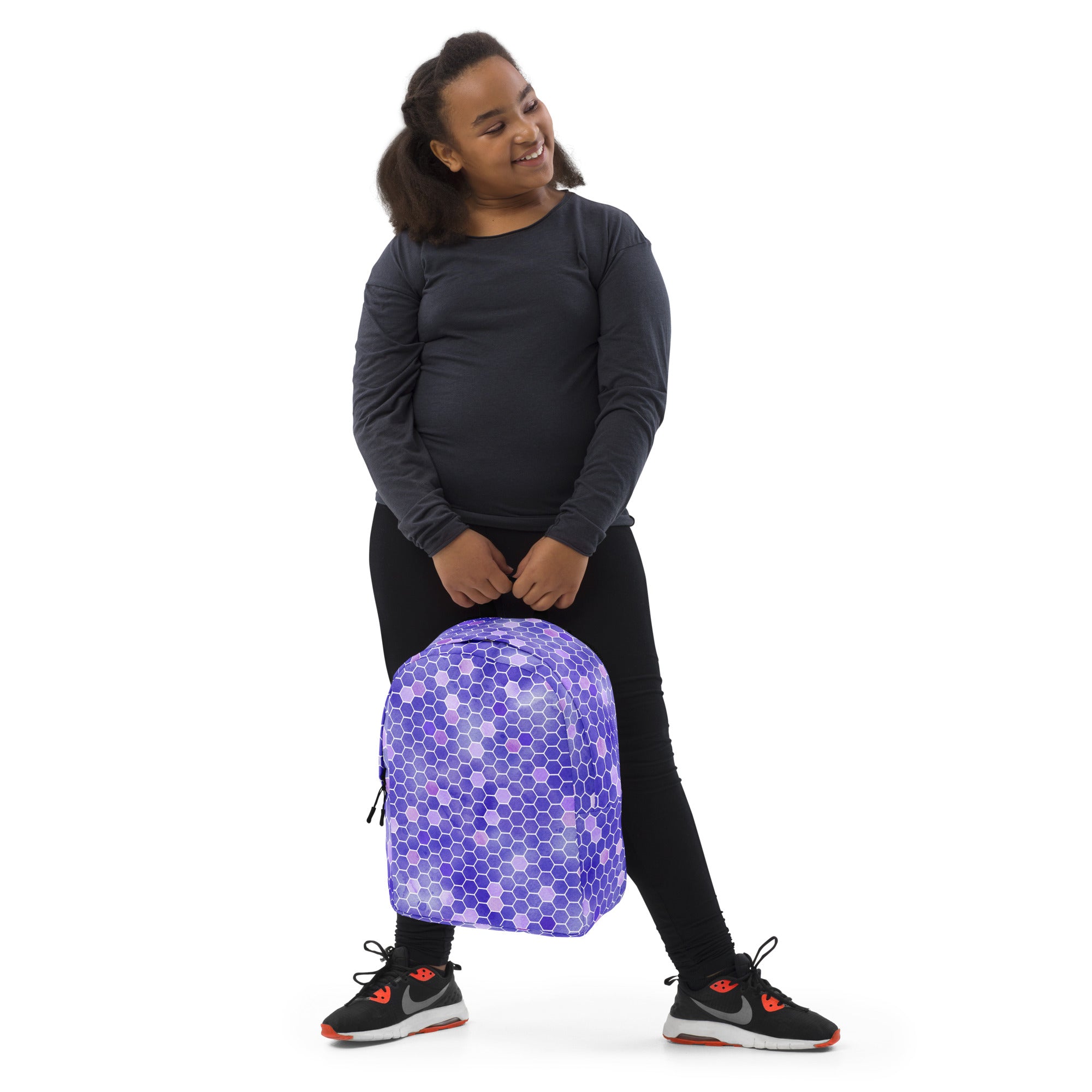 Minimalist Backpack- Honeycomb Purple