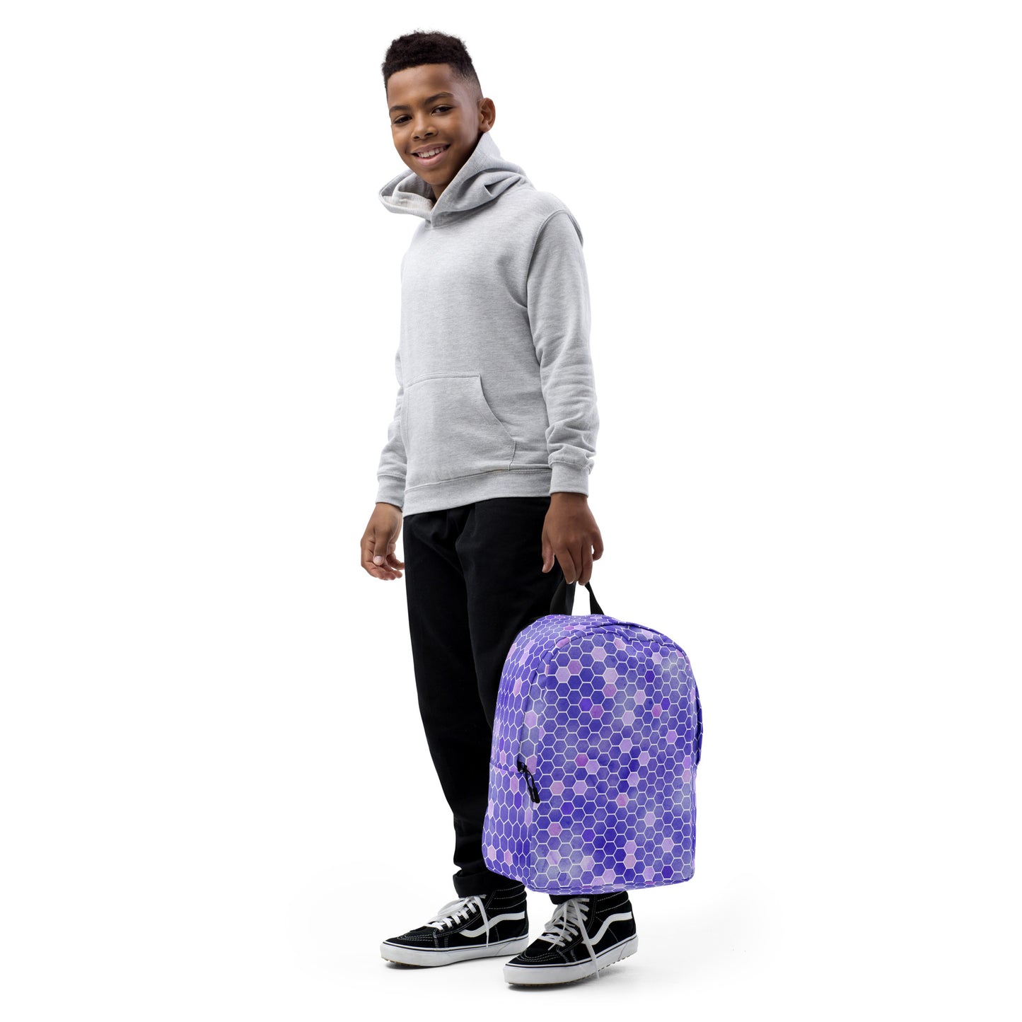 Minimalist Backpack- Honeycomb Purple