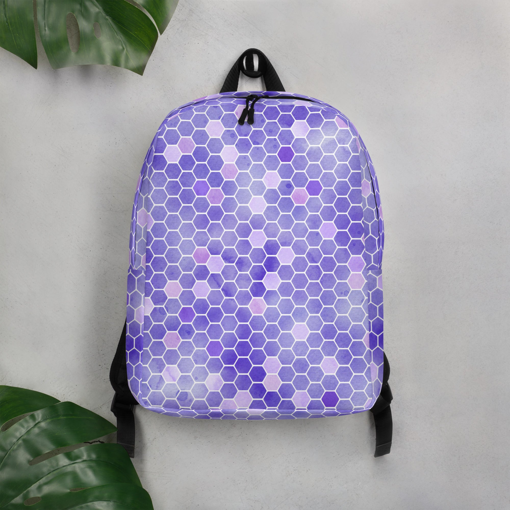 Minimalist Backpack- Honeycomb Purple