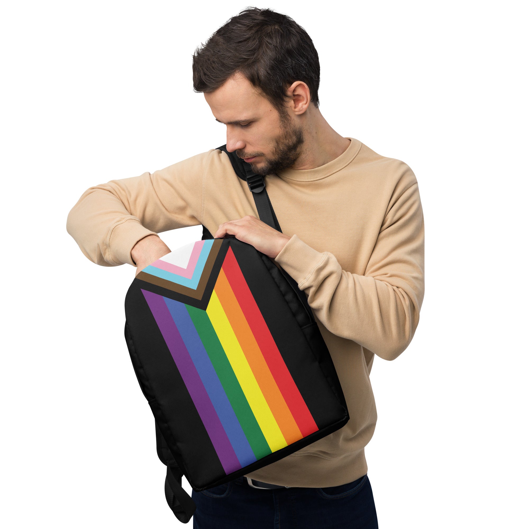 Minimalist Backpack- Progressive Pride