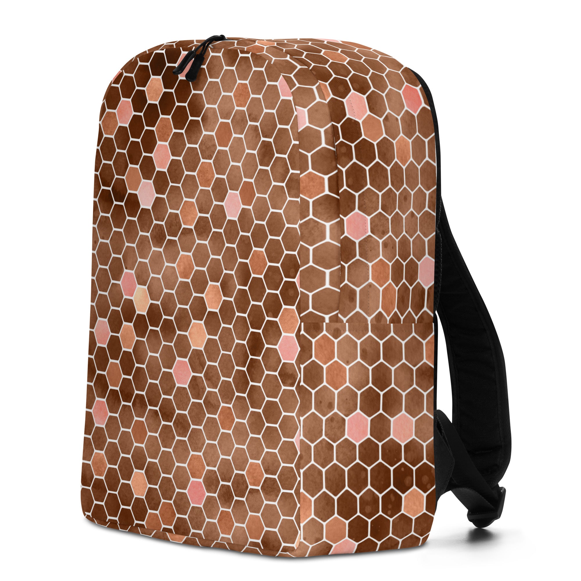 Minimalist Backpack- Honeycomb Brown