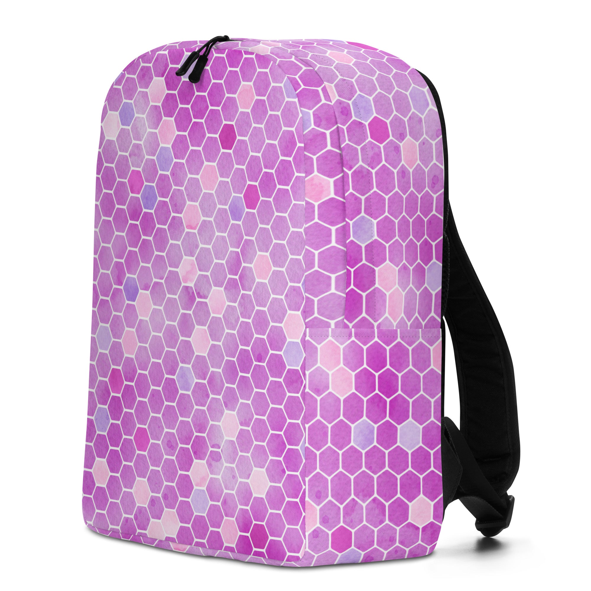 Minimalist Backpack- Honeycomb Pink