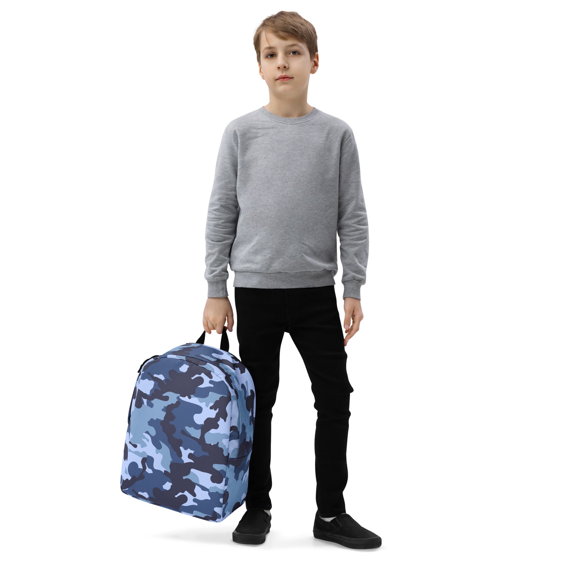 Minimalist Backpack- Camo Blue And Black